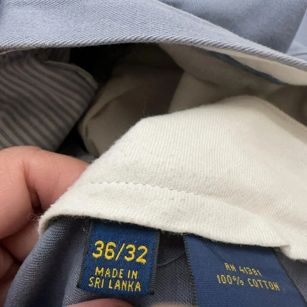 Polo Ralph Lauren Pants Mens 36x32 Gray Classic Fit Canvas Chino Casual